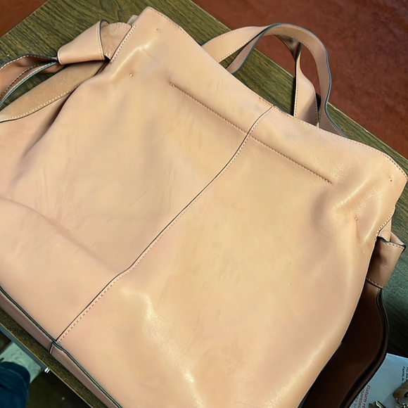 Vince Camuto Leather Tote with Knot Detail- Cyra in Vintage Rose - Picture 3 of 9